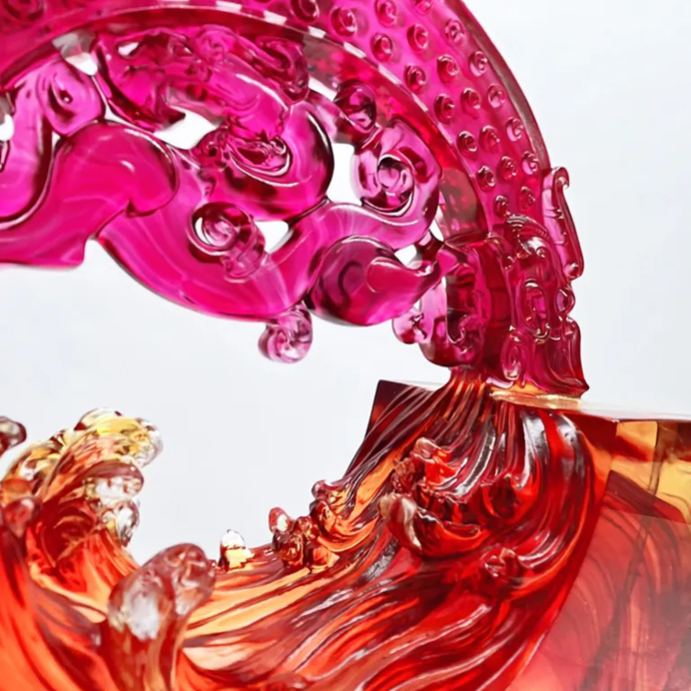 LIULI Crystal, Feng Shui, Ubiquitous Brilliance of the Dragon (Collector's Item)