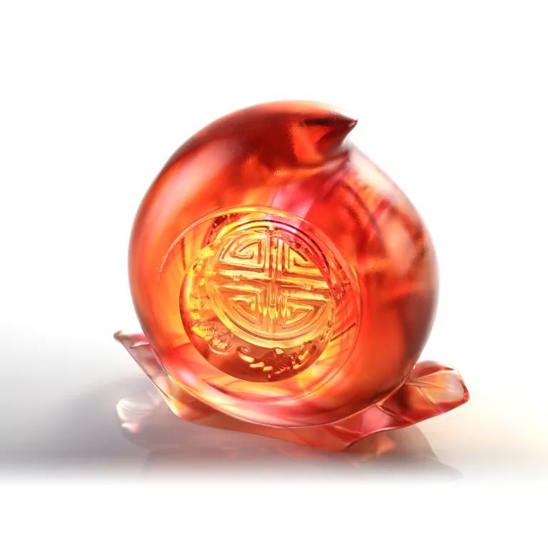 LIULI Crystal Peach, A Good Day, A Good Year, A Good Life