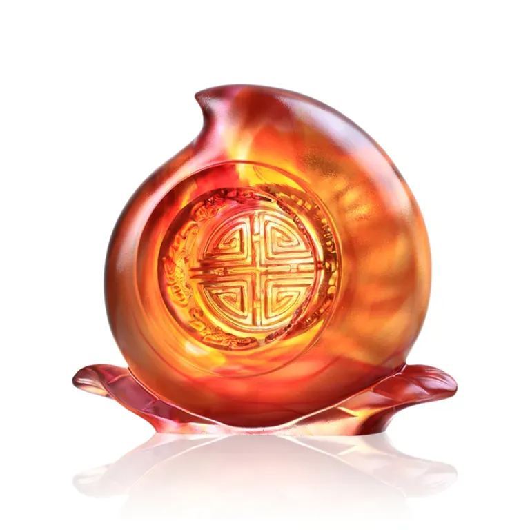 LIULI Crystal Peach, A Good Day, A Good Year, A Good Life