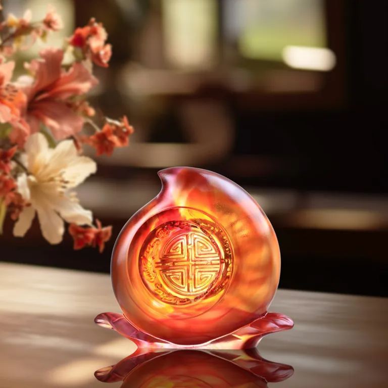 LIULI Crystal Peach, A Good Day, A Good Year, A Good Life