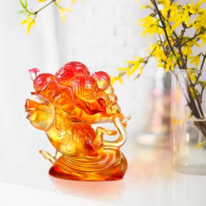 LIULI Crystal Animal, Mice, Mouse, Year of the Rat, An Auspicious Delivery 