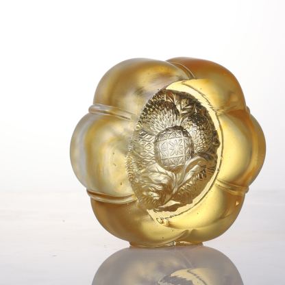 LIULI Crystal Pumpkin, Auspiciousness in Gold 