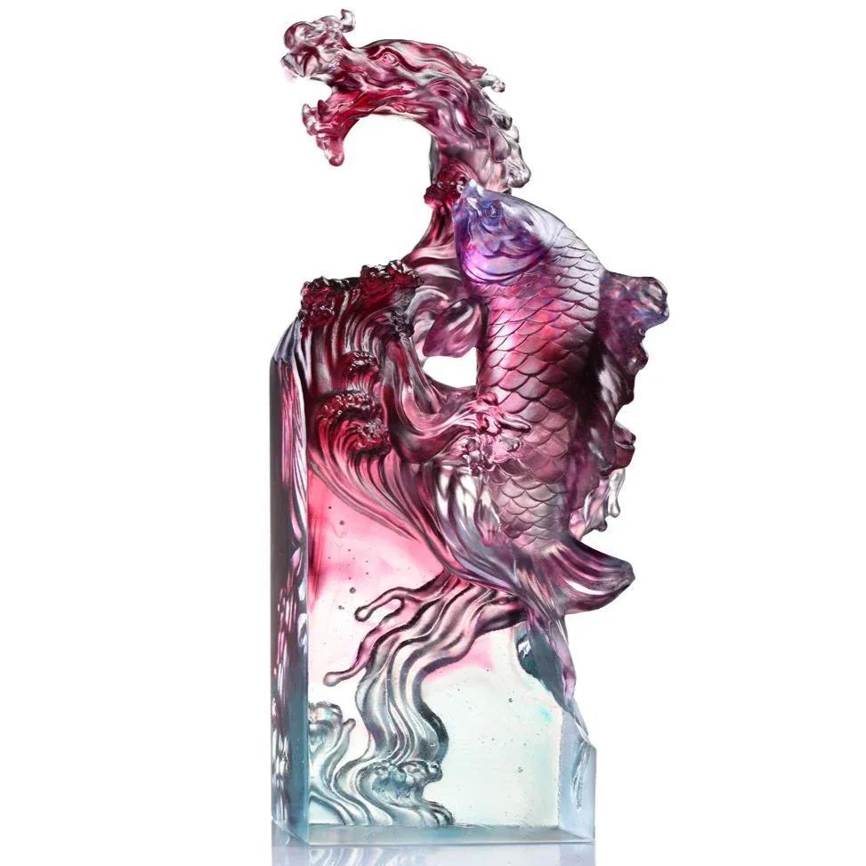 Crystal Mythical Creature, Dragon-Fish, Rising Into the Heavens