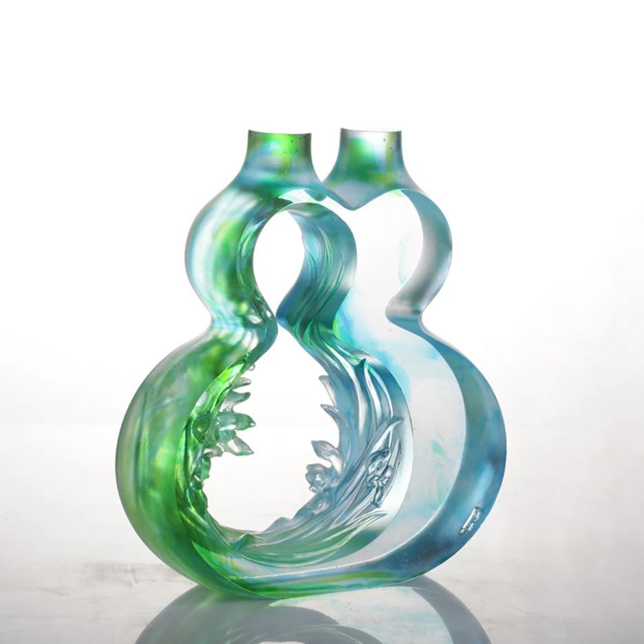Crystal Sculpture, Hulu Gourd, A Harmonious World 