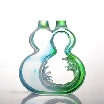 Crystal Sculpture, Hulu Gourd, A Harmonious World 