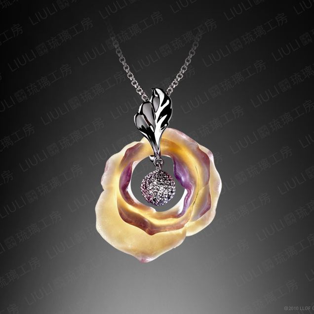 Crystal Necklace, Pendant, I Will Love You For All Time