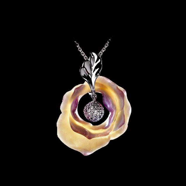 Crystal Necklace, Pendant, I Will Love You For All Time