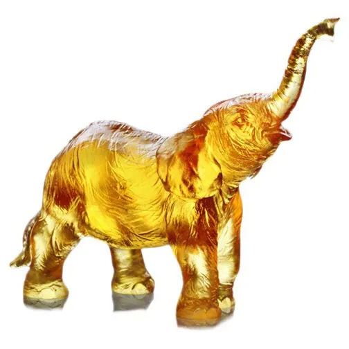 LIULI Crystal Elephant, Forever Toward the Sky 