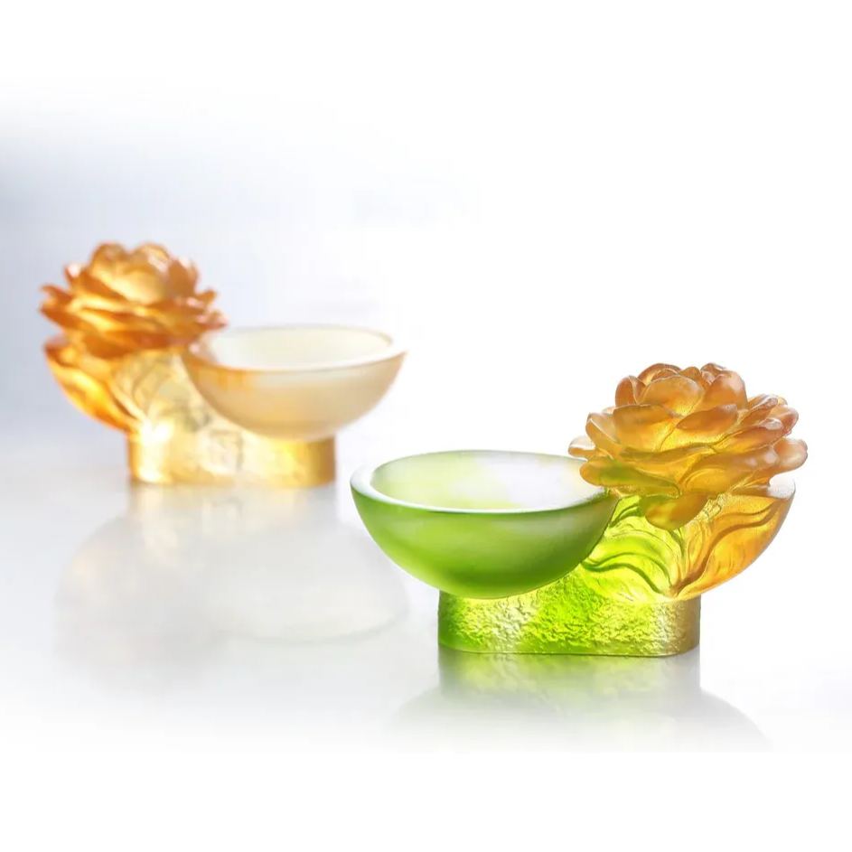 LIULI Crystal Flower, Camellia, Destined Harmony