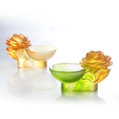 LIULI Crystal Flower, Camellia, Destined Harmony