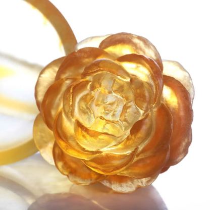 LIULI Crystal Flower, Camellia, Destined Harmony