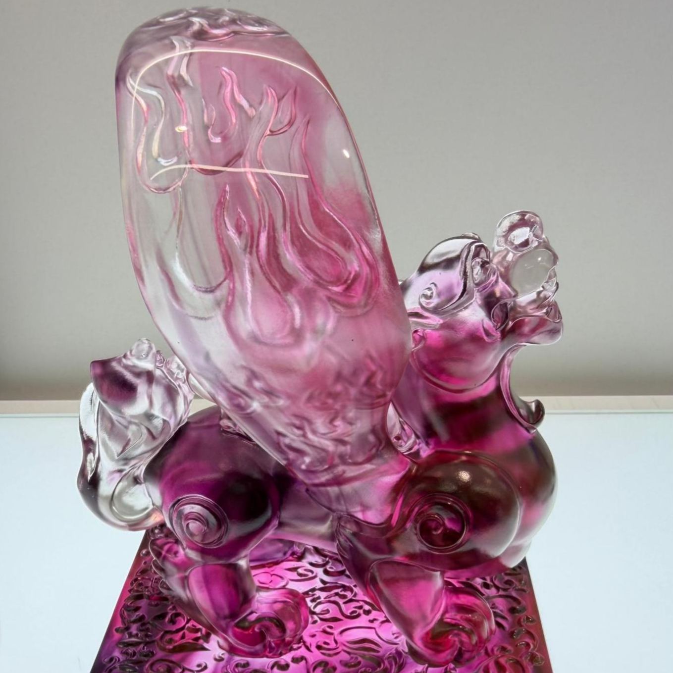 LIULI Crystal, Mythical Creature, Pixiu Sculpture, Welcoming Fortunes of this Vast World