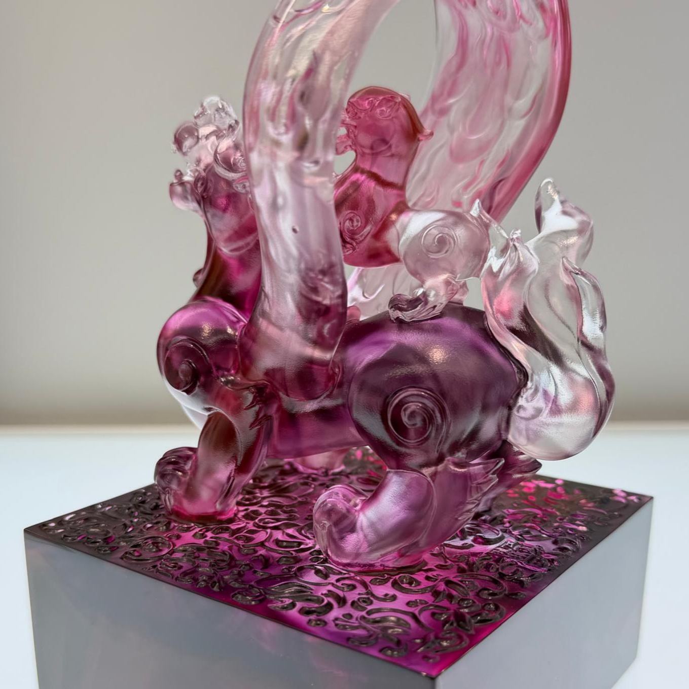LIULI Crystal, Mythical Creature, Pixiu Sculpture, Welcoming Fortunes of this Vast World