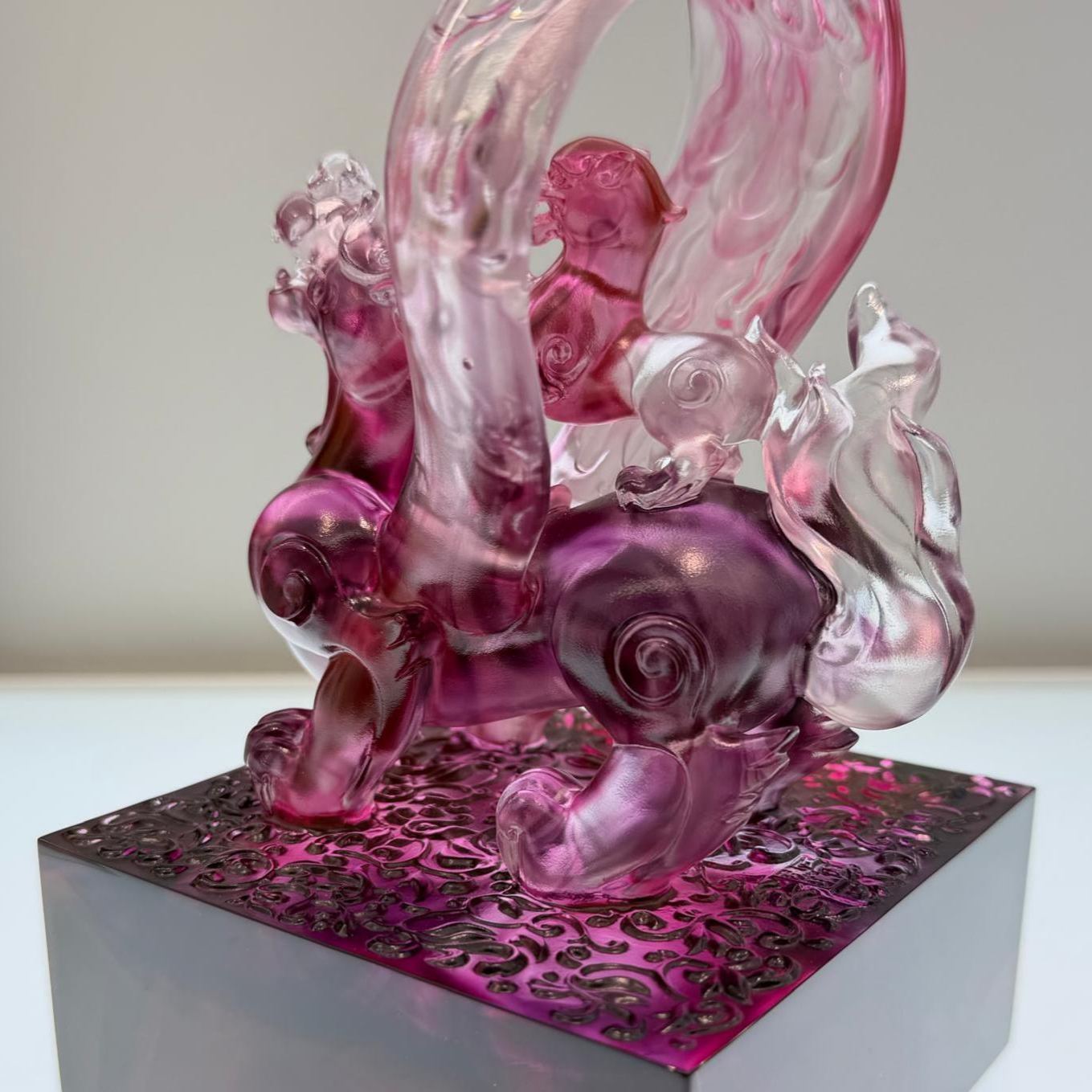LIULI Crystal, Mythical Creature, Pixiu Sculpture, Welcoming Fortunes of this Vast World