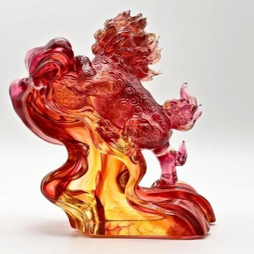 LIULI Crystal Foo Dog, A Thunderous Presence