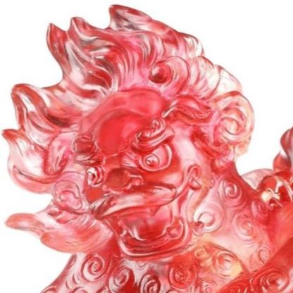 LIULI Crystal Foo Dog, A Thunderous Presence