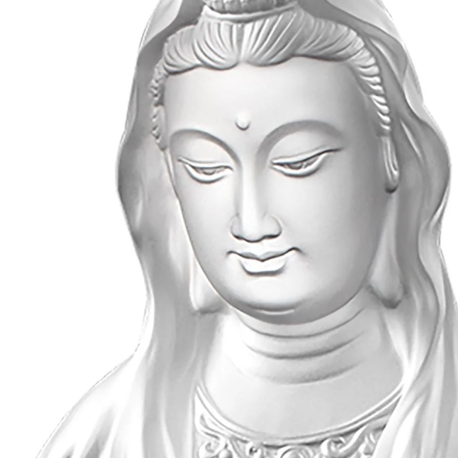 LIULI Crystal Guanyin, Light exists because of love-Rain of Truth, a Compassionate Heart 