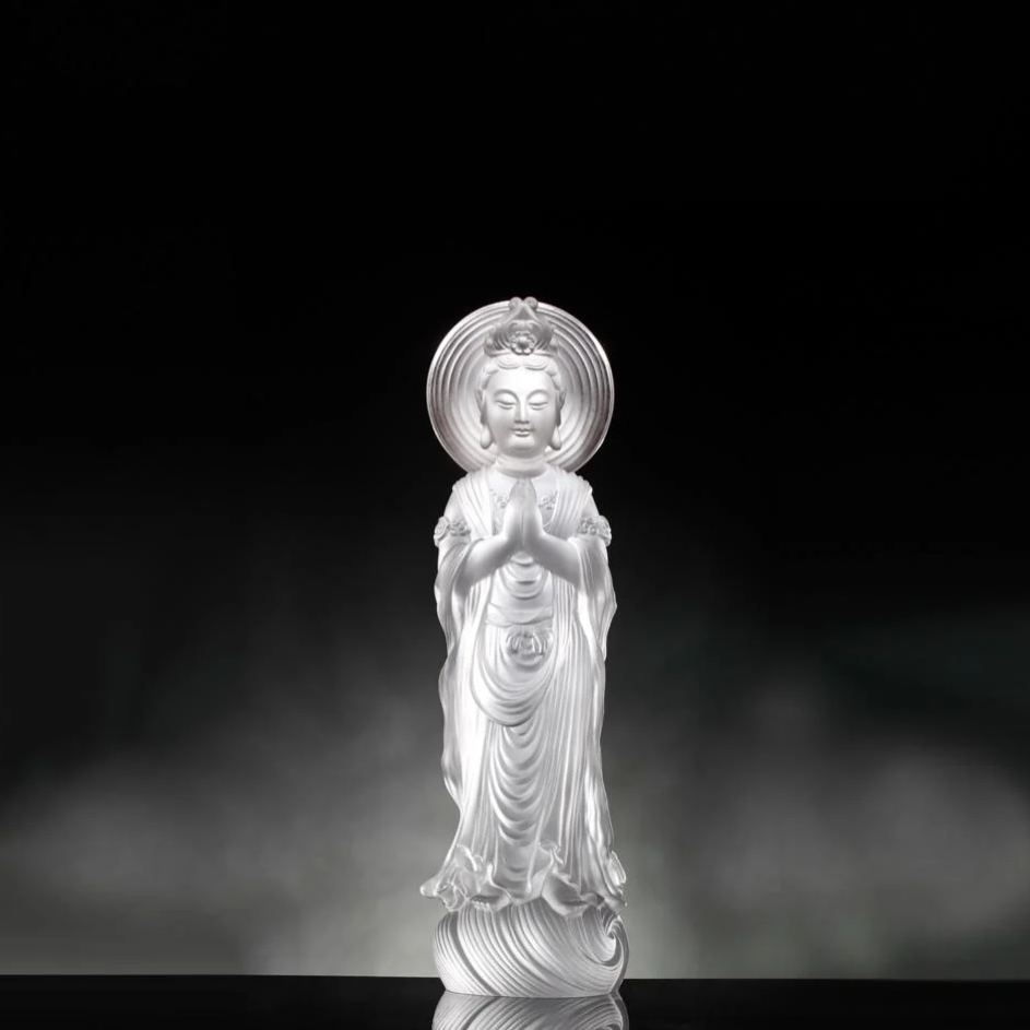 LIULI Crystal Guanyin, Light Exists Because of Love - Wish (Special Edition) 