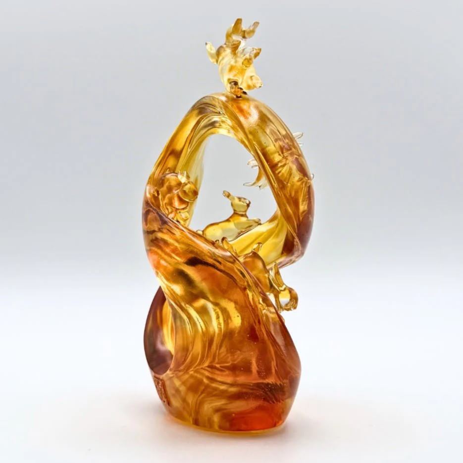 LIULI Crystal Rabbit Zodiac - Ascending Road of Splendor