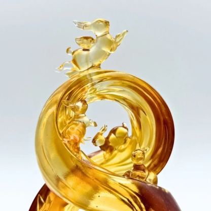 LIULI Crystal Rabbit Zodiac - Ascending Road of Splendor