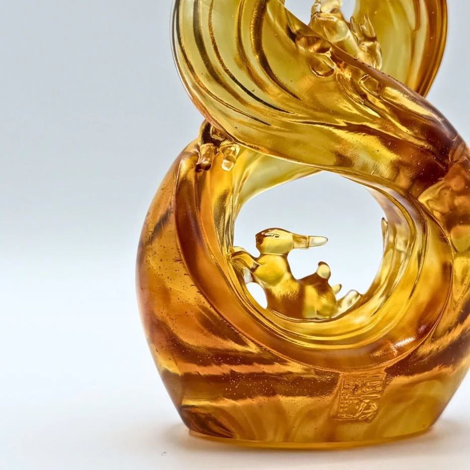 LIULI Crystal Rabbit Zodiac - Ascending Road of Splendor