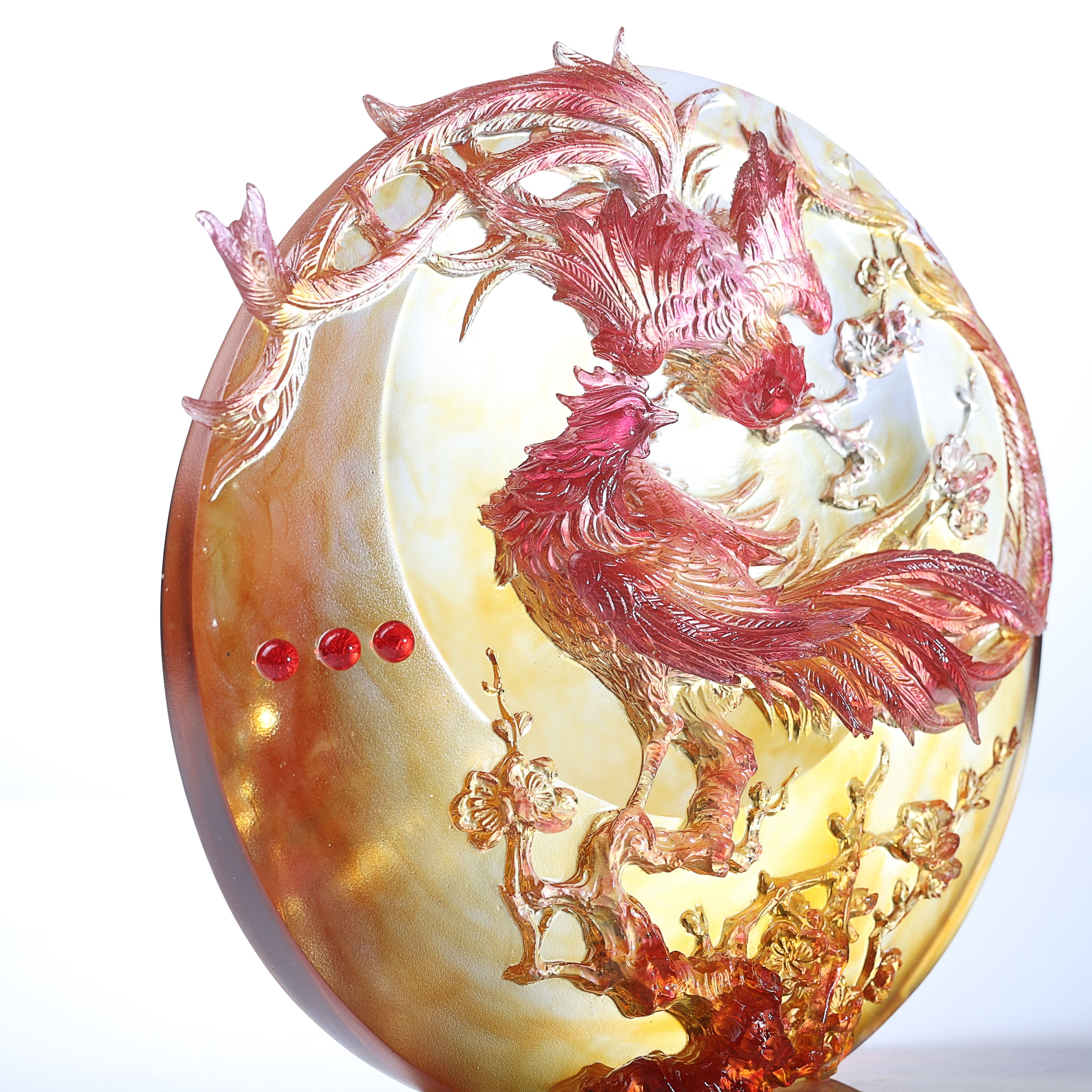 LIULI Crystal Phoenix, Beauty Birthed from Harmony 