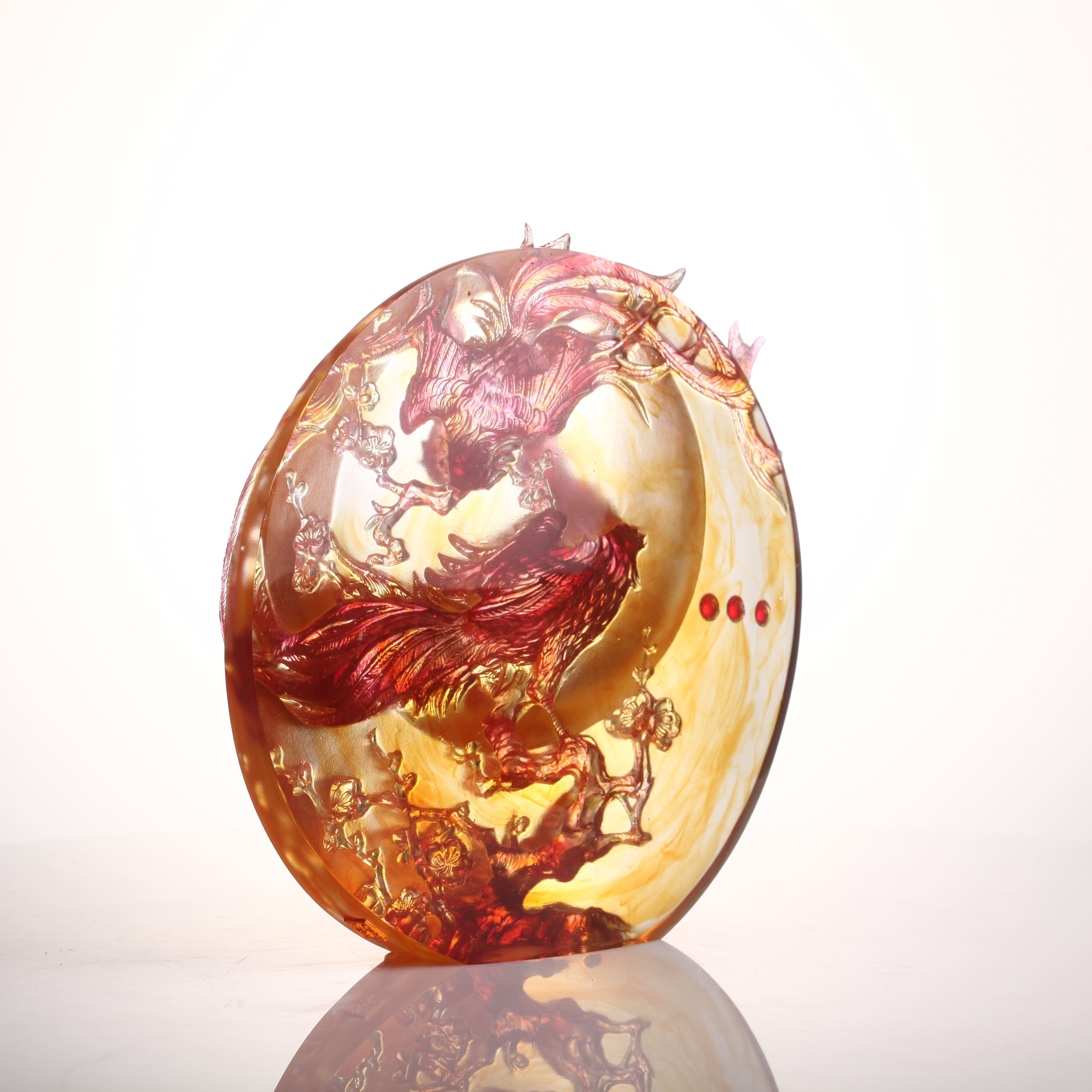 LIULI Crystal Phoenix, Beauty Birthed from Harmony 