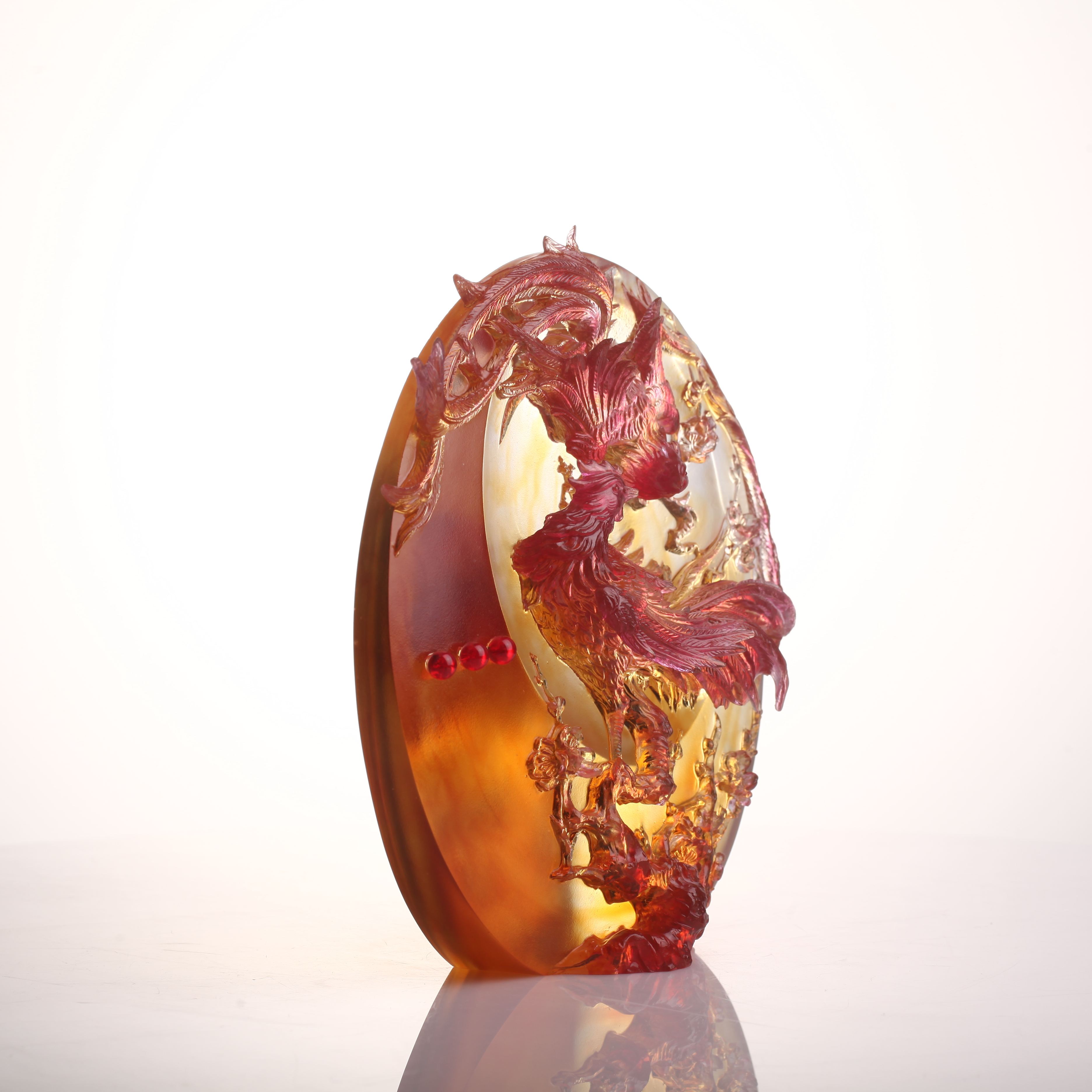 LIULI Crystal Phoenix, Beauty Birthed from Harmony 