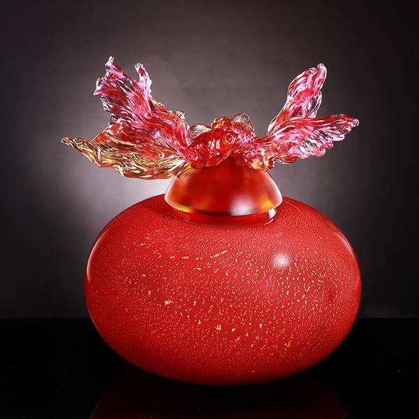 Crystal Fish, Goldfish, Golden Jade Joy, a Vase of Riches 