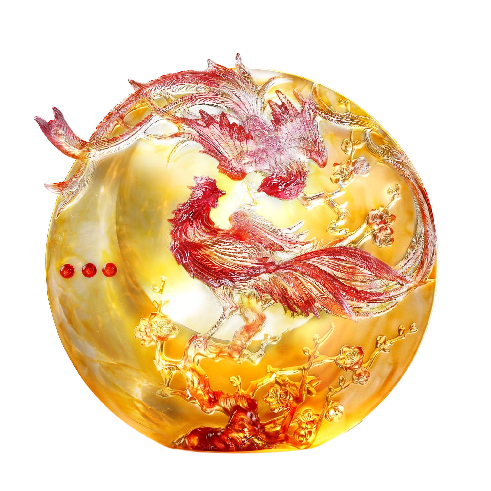 LIULI Crystal Phoenix, Beauty Birthed from Harmony 