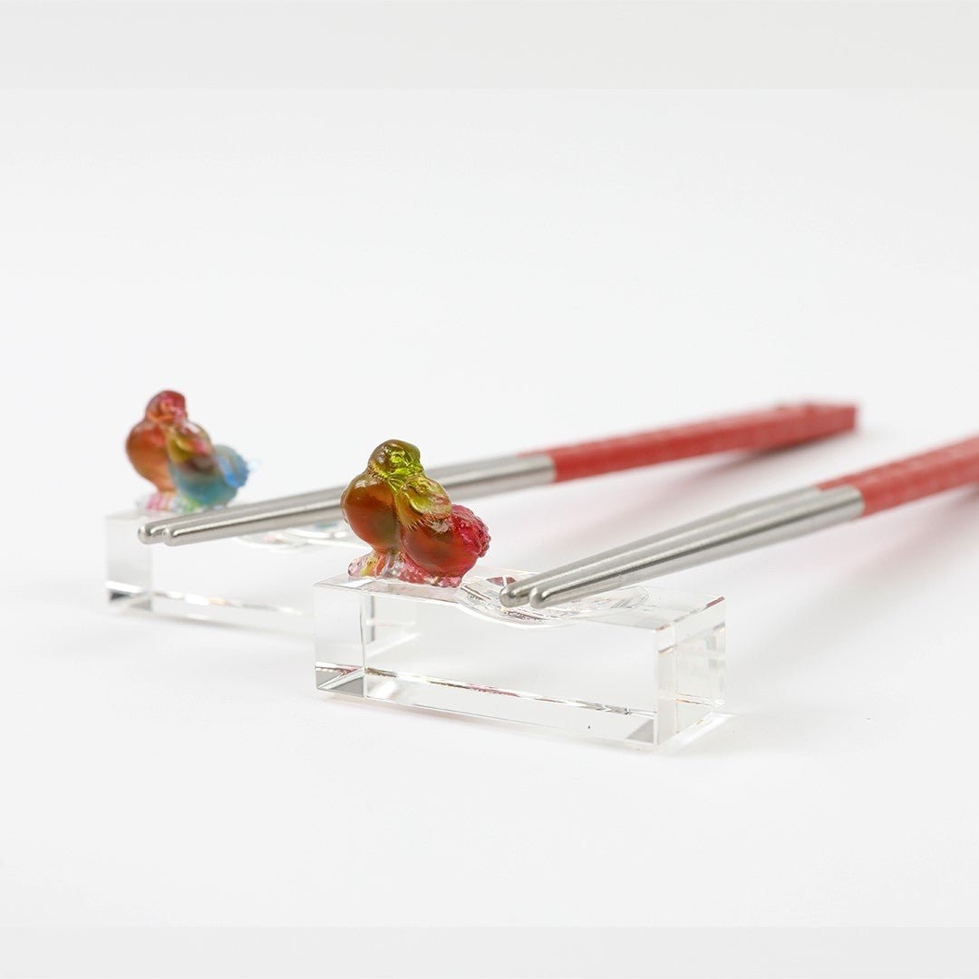 Crystal Chopsticks Stand, Murmurings of Secrets (Set of 2)