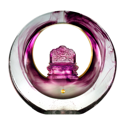 Crystal Dragon Throne Figurine, Embodying Heaven and Earth 