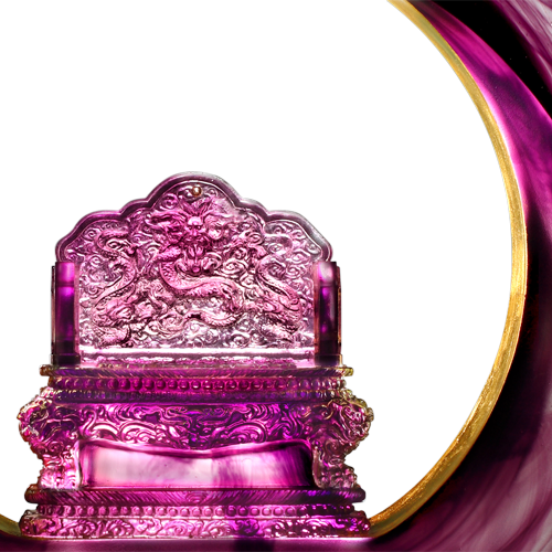 Crystal Dragon Throne Figurine, Embodying Heaven and Earth 