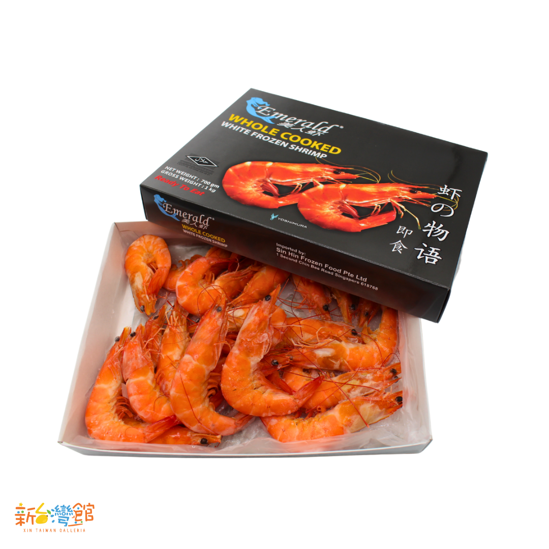 155 Emerald Live Frozen Vannamei Whole Cooked Shrimp Semi IQF 翡翠