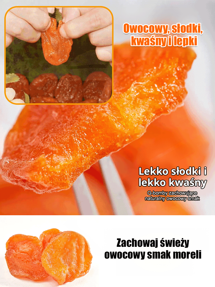 【Słodkie i miękkie】Suszone morele bez pestek, bez dodatków