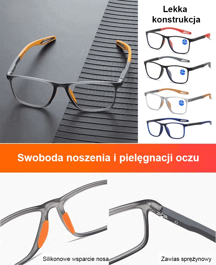 Ultra-light and comfortable anti-blue light presbyopia glasses