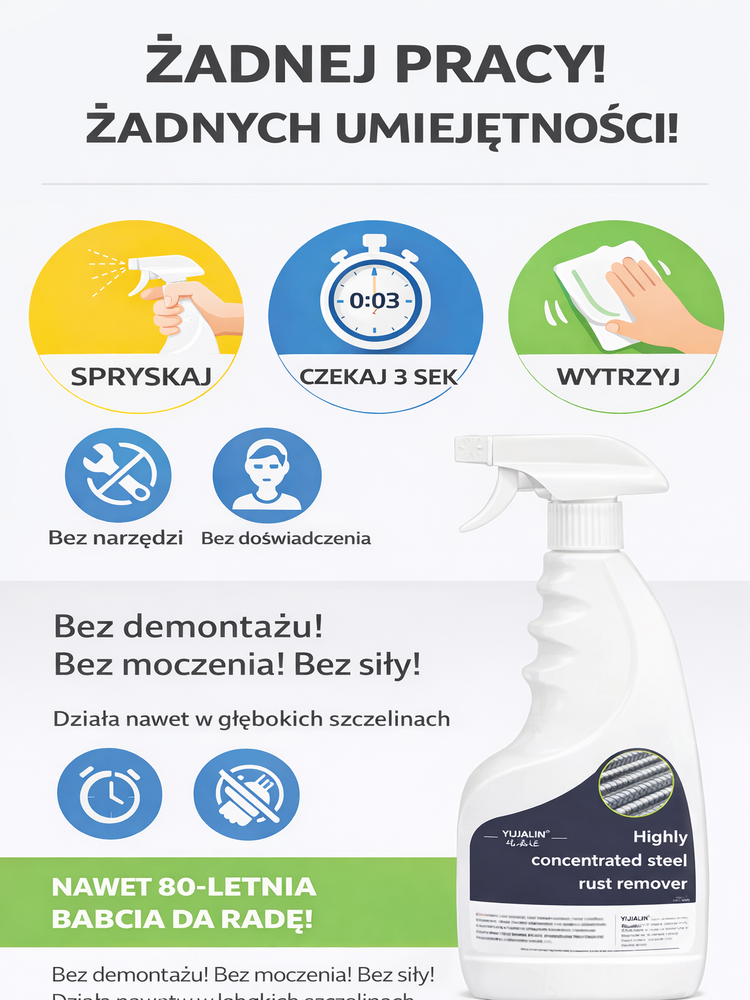 JS-【Szybki odrdzewiacz】 Skuteczny odrdzewiacz do stali