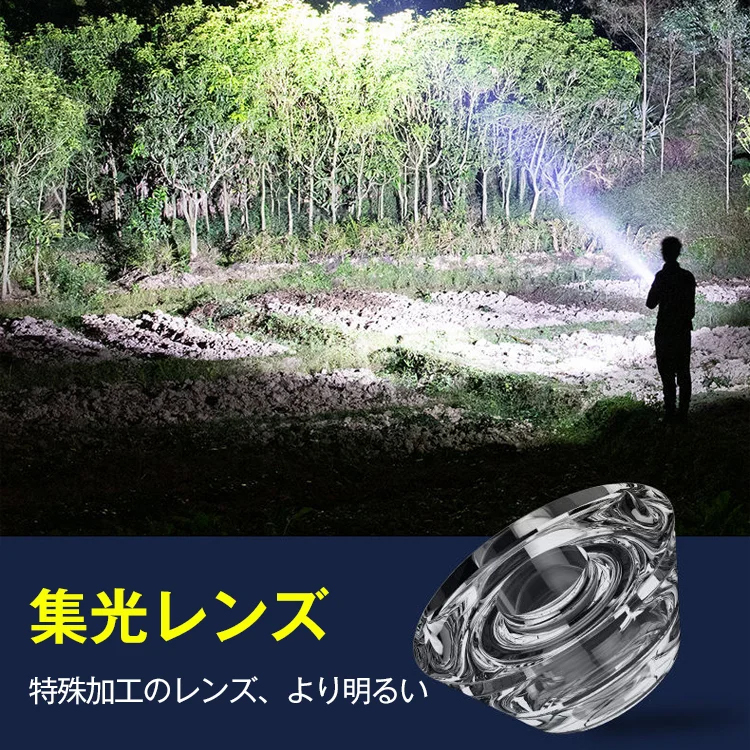 多機能ズーム式LED懐中電灯