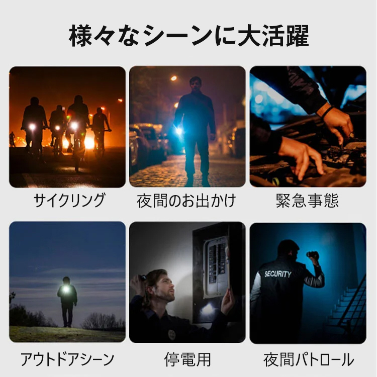 多機能ズーム式LED懐中電灯