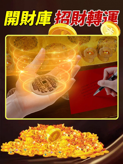 開財庫桃木山鬼花錢