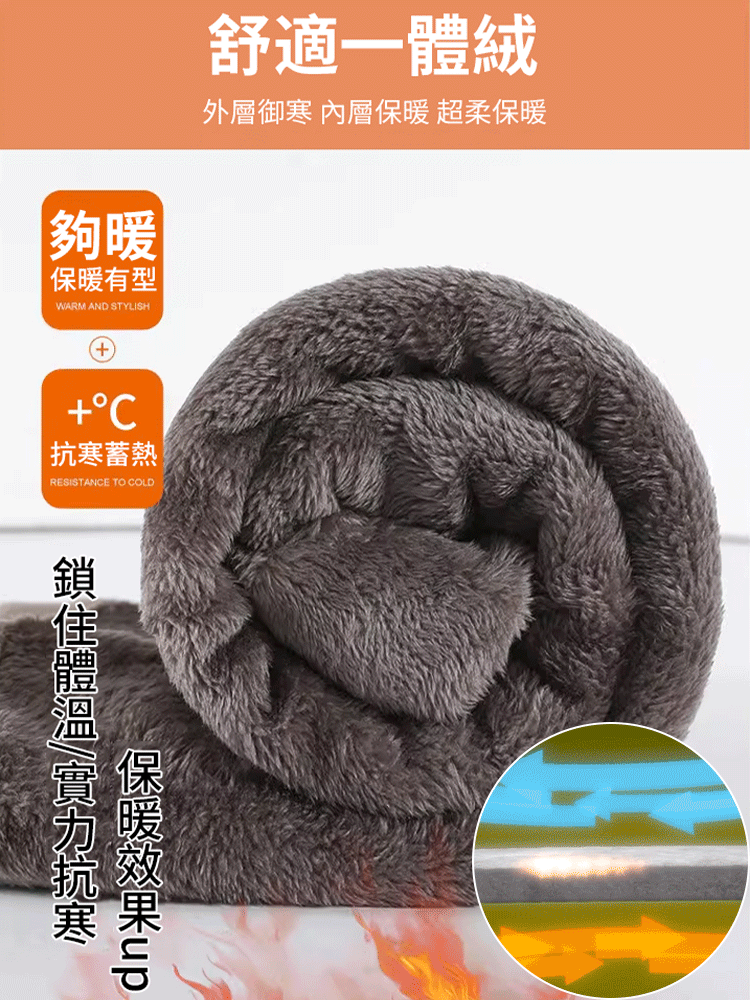 【顯瘦顯腿長】加絨加厚寬松高腰直筒褲