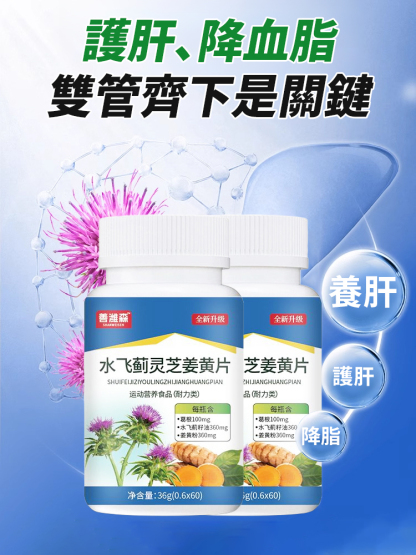 【護肝降脂】水飛薊靈芝薑黃片