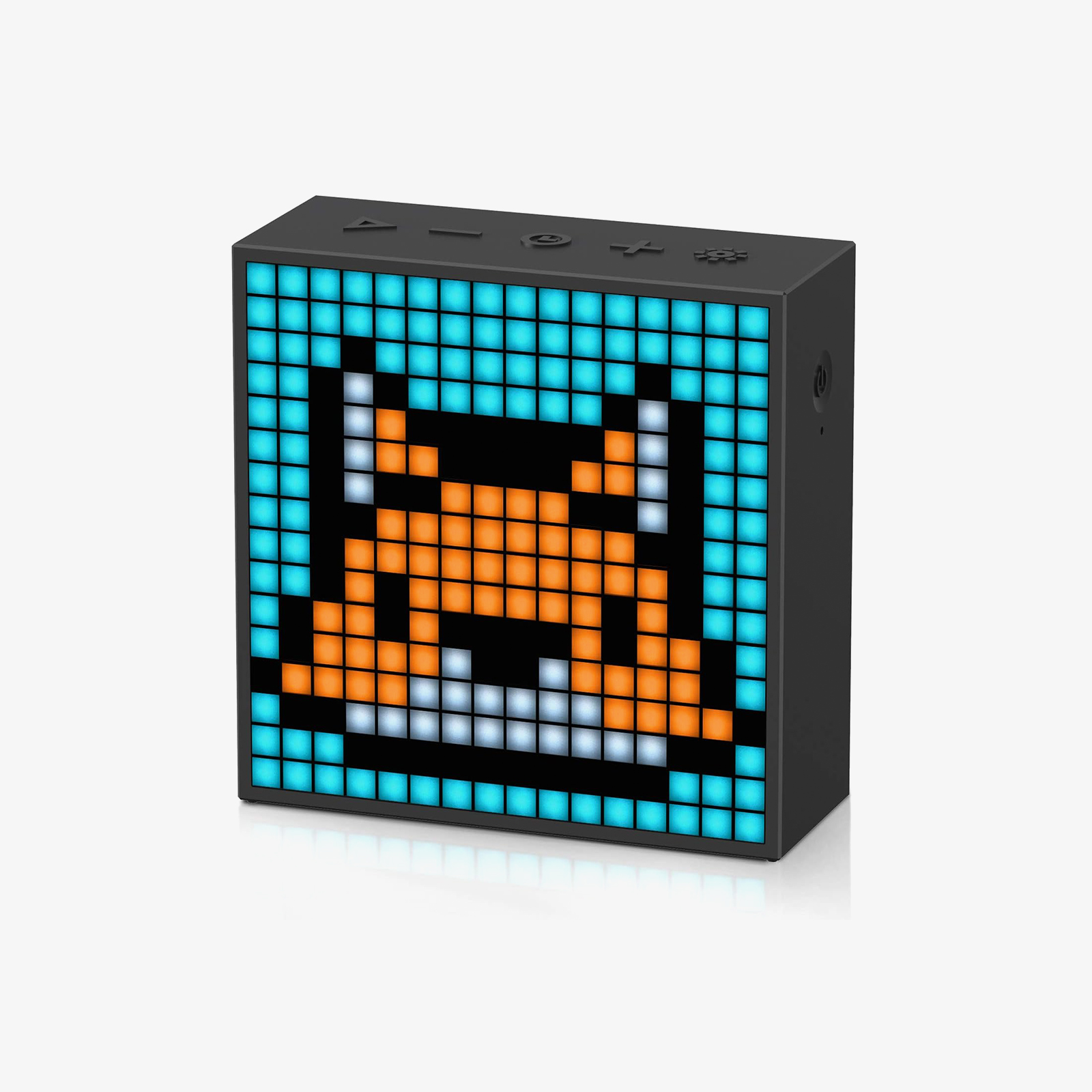 Divoom TimeBox Evo -- Pixel Art Bluetooth Speaker with 16x16 LED Display APP Control - Cool Animation Frame & Gaming Room Setup & Bedside Alarm Clock- Black