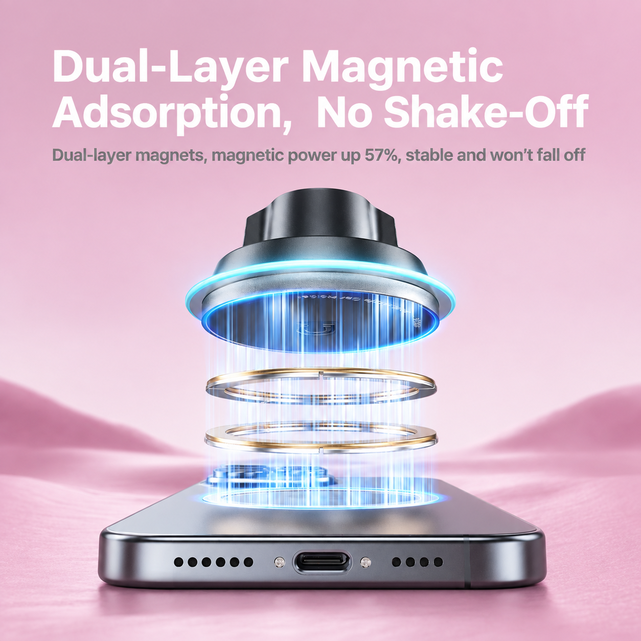 basa Magnetic Car Phone Holder – 360° Rotatable Wireless Charging Car Mount for Secure Hands-Free Driving
