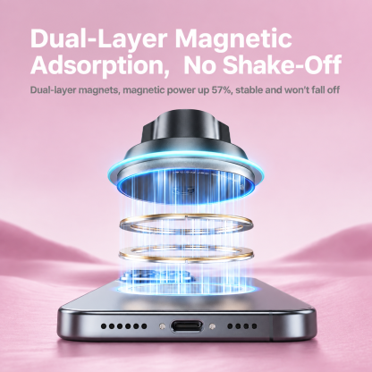 basa Magnetic Car Phone Holder – 360° Rotatable Wireless Charging Car Mount for Secure Hands-Free Driving