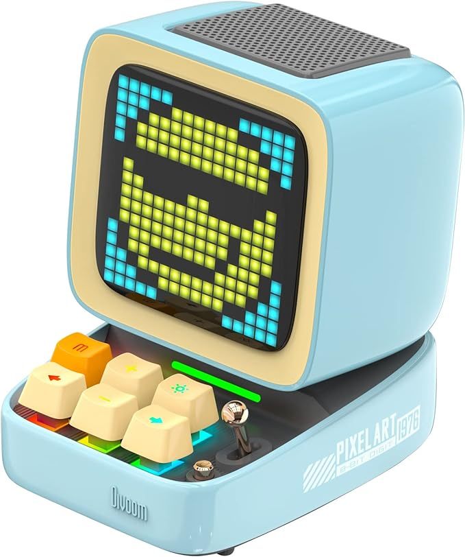 Divoom Ditoo Retro Pixel Art Game Bluetooth Speaker with 16X16 LED App Controlled Front Screen