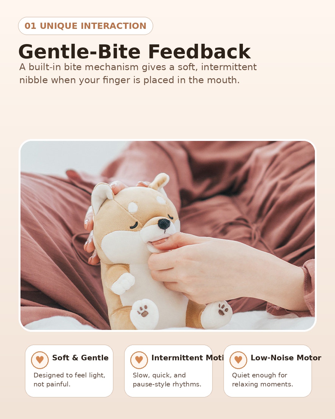 Touch-Activated Sensory Plush Toy