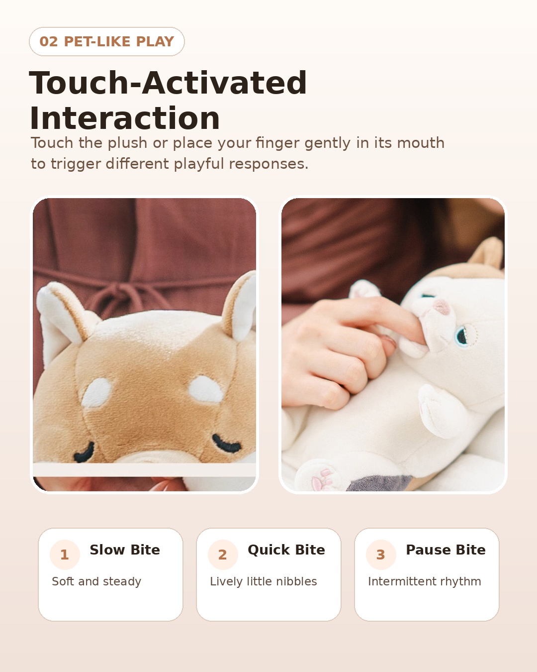 Touch-Activated Sensory Plush Toy
