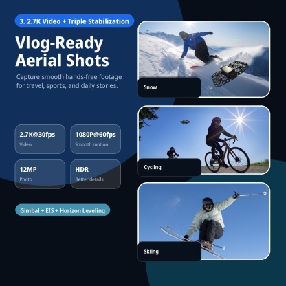 125g Pocket Flying Camera for Travel Creators