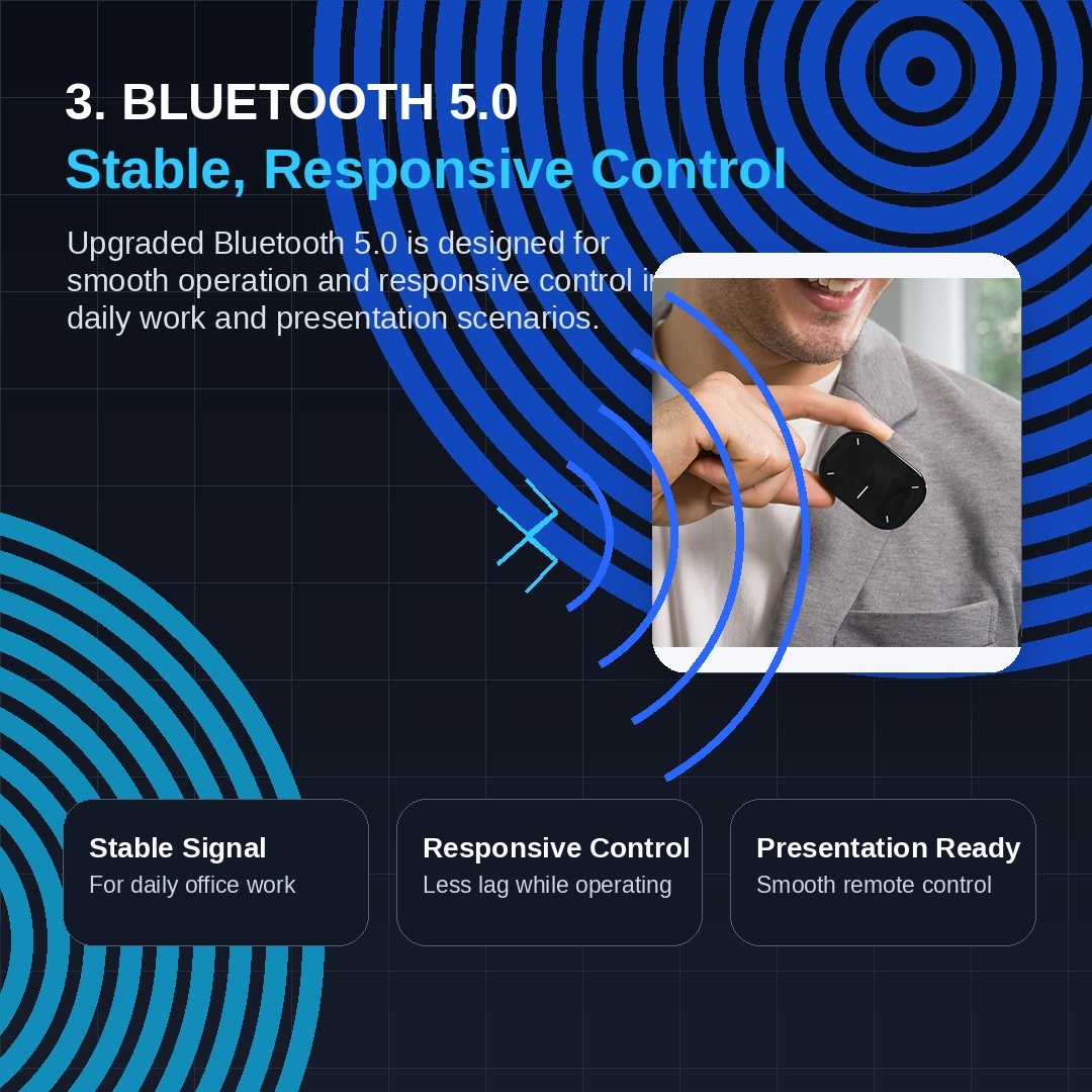 Cheerdots Smart AI Split Air Mouse | Bluetooth Mouse, Touchpad & Presentation Remote